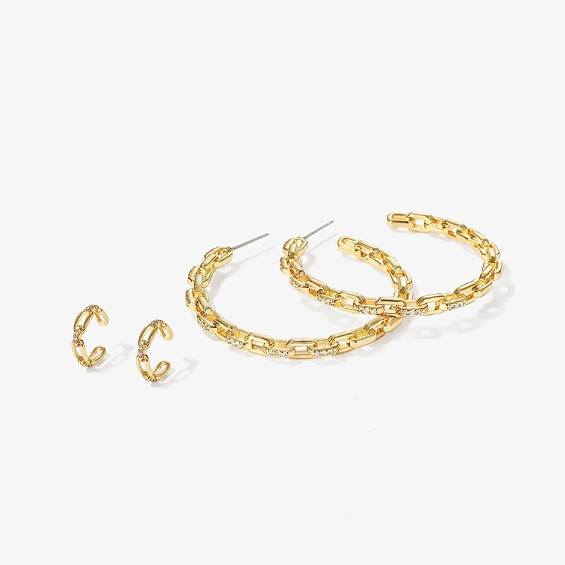 Simple Personality Gold Earrings