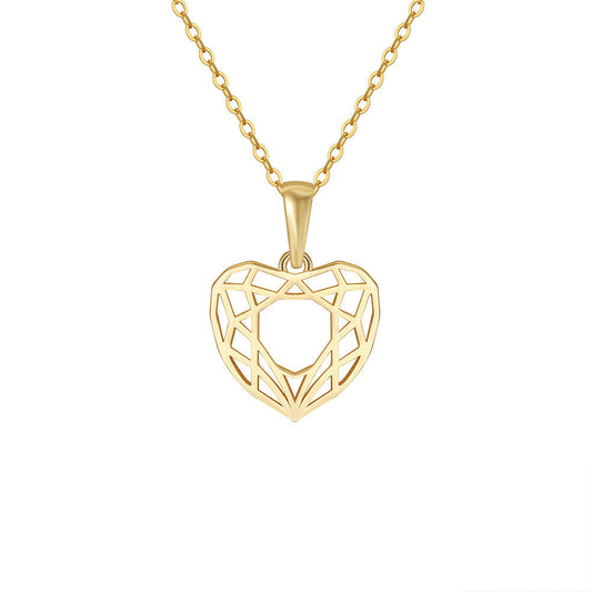 Women's Mesh Love Heart-shaped Pendant Necklace