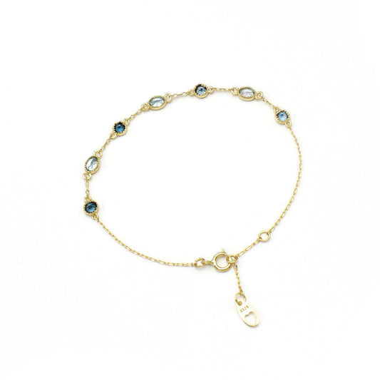 Light luxury sapphire blue toppa bracelet women