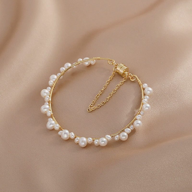 Freshwater Pearl Woven Bracelet