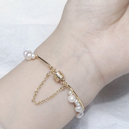 Freshwater Pearl Woven Bracelet